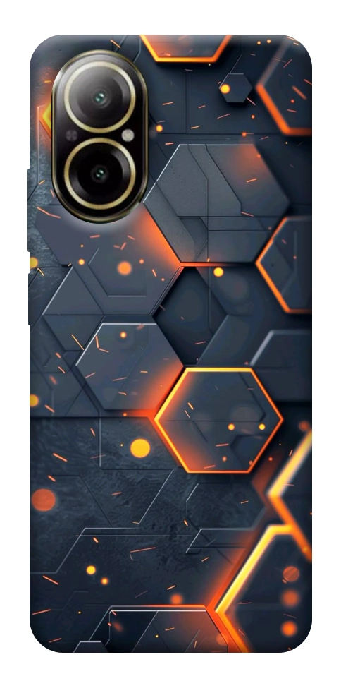 Чехол Burning hex pattern для Realme C67 4G