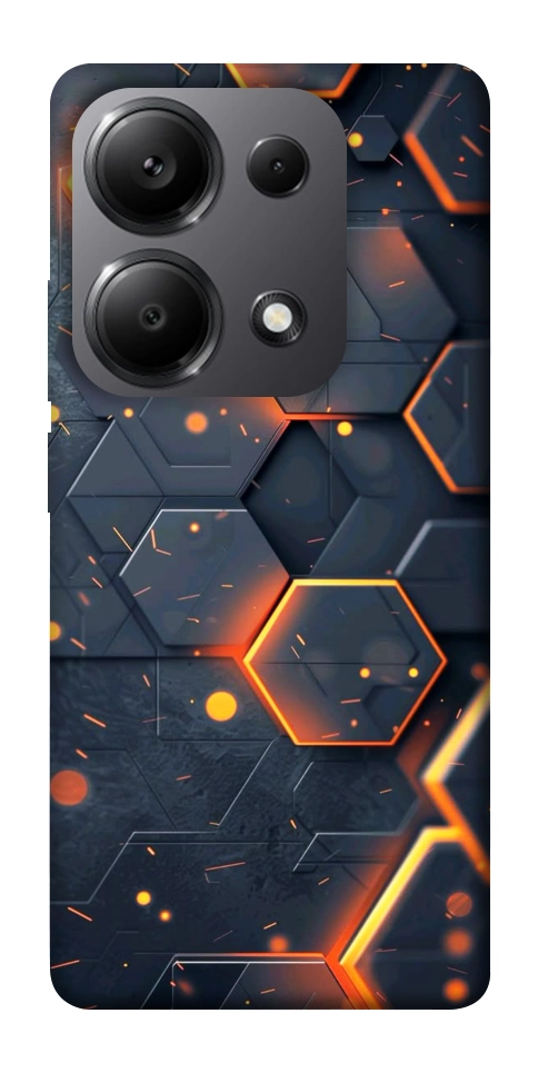 Чехол Burning hex pattern для Xiaomi Redmi Note 13 Pro 5G