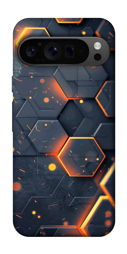 Чохол Burning hex pattern для Google Pixel 9 Pro