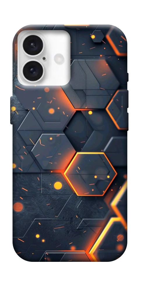 Чехол Burning hex pattern для iPhone 16