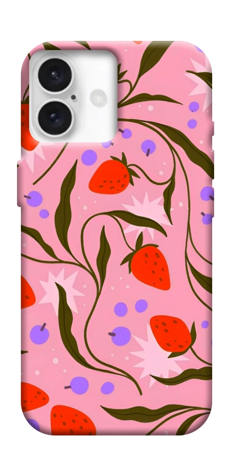 Чехол Strawberry pink для iPhone 16