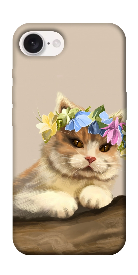 Чехол Cat in flowers для iPhone 16e