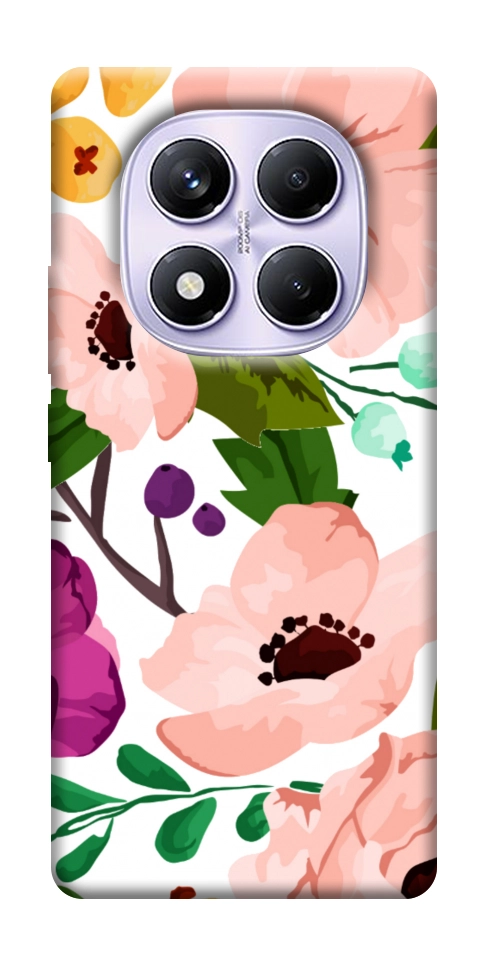 Чохол Акварельні квіти для Xiaomi Redmi Note 14 Pro 4G