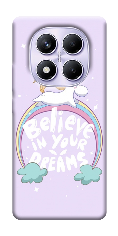 Чохол Believe in your dreams unicorn для Xiaomi Redmi Note 14 Pro 4G