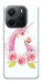 Чехол Единорог с цветами для Xiaomi Redmi Note 14 4G (Int. version)