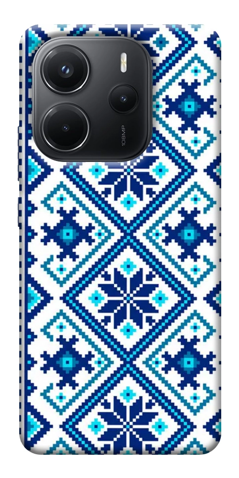 Чохол Синя вишиванка для Xiaomi Redmi Note 14 4G (Int. version)