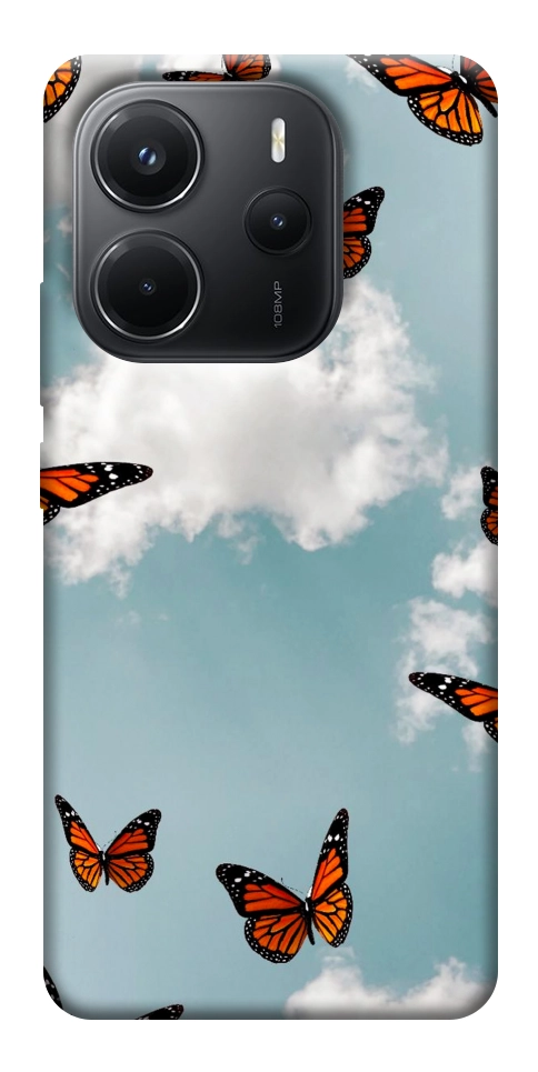 Чехол Summer butterfly для Xiaomi Redmi Note 14 4G (Int. version)