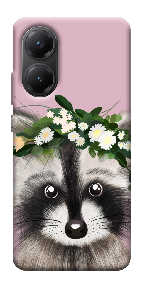 Чохол Raccoon in flowers для Xiaomi Poco X7 Pro