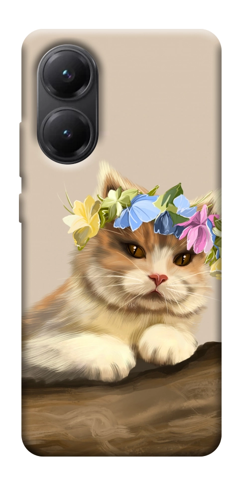 Чохол Cat in flowers для Xiaomi Poco X7 Pro