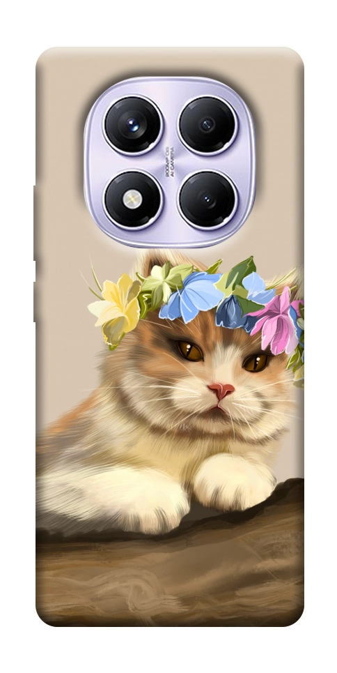 Чехол Cat in flowers для Xiaomi Redmi Note 14 Pro 4G