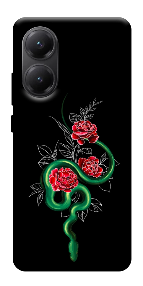 Чехол Snake in flowers для Xiaomi Poco X7 Pro