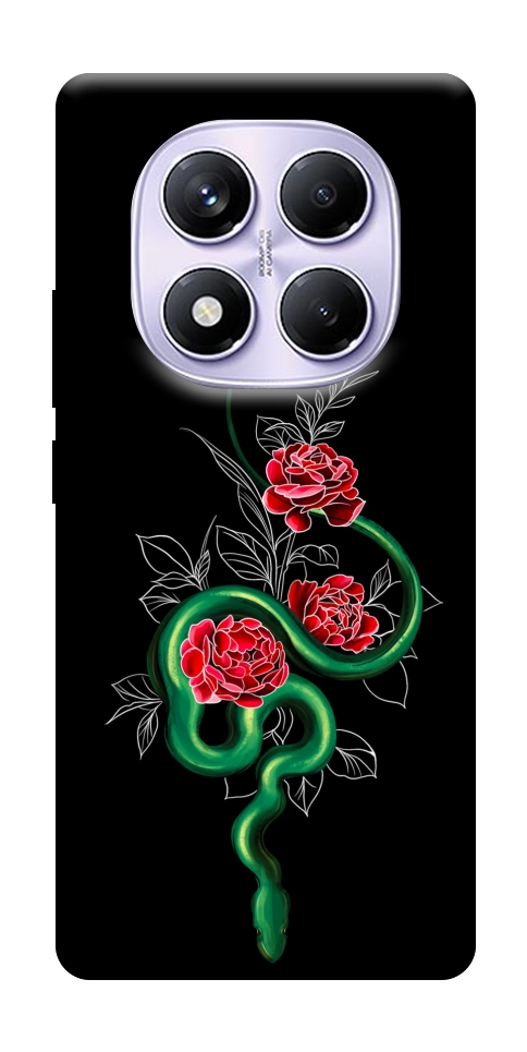 Чохол Snake in flowers для Xiaomi Poco X7