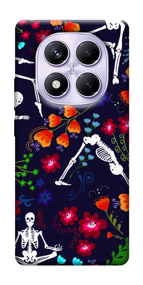 Чехол Yoga skeletons для Xiaomi Redmi Note 14 Pro 4G