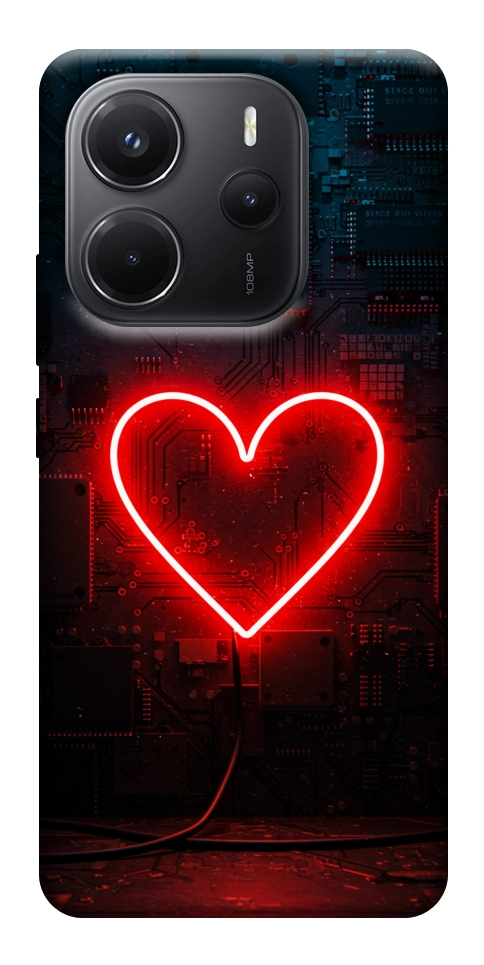 Чехол Яркое сердце для Xiaomi Redmi Note 14 4G (Int. version)