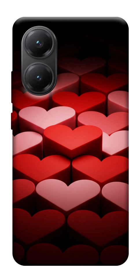 Чохол Hearts pattern для Xiaomi Poco X7 Pro