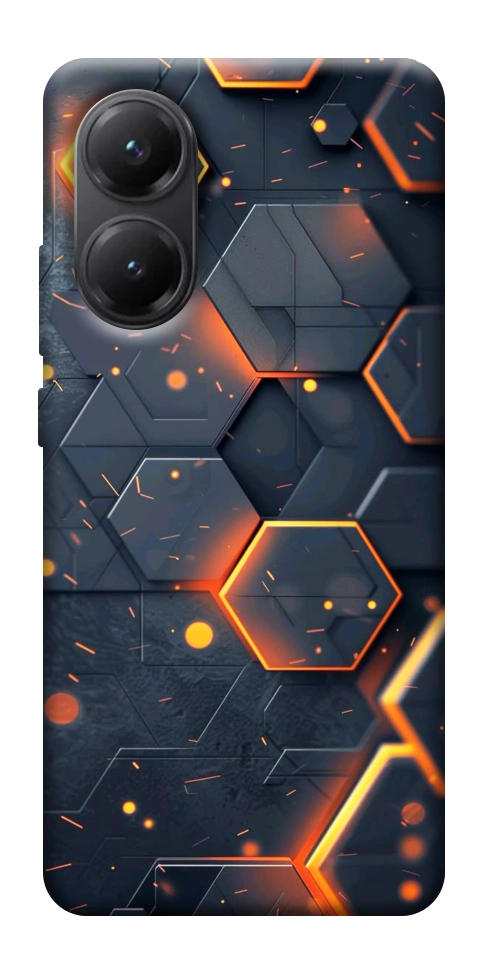 Чехол Burning hex pattern для Xiaomi Poco X7 Pro