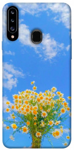 Чехол Sky flowers для Galaxy A20s (2019)