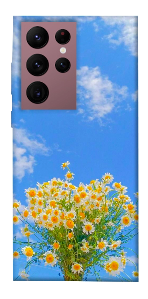 Чехол Sky flowers для Galaxy S22 Ultra