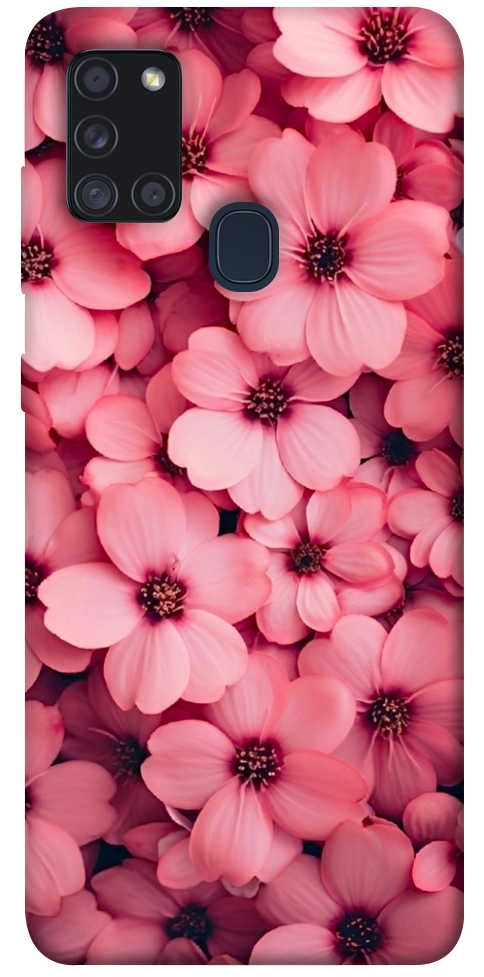 Чехол Pink flowers для Galaxy A21s (2020)