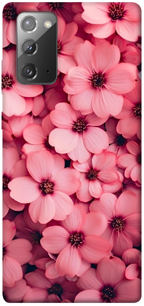 Чохол Pink flowers для Galaxy Note 20