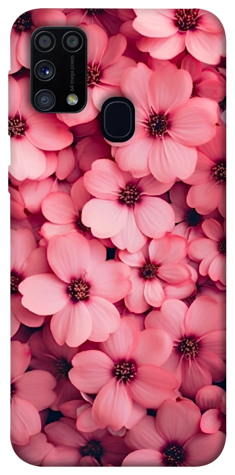 Чохол Pink flowers для Galaxy M31 (2020)