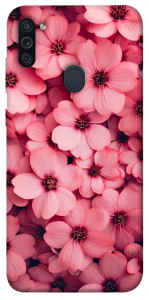 Чохол Pink flowers для Galaxy M11 (2020)