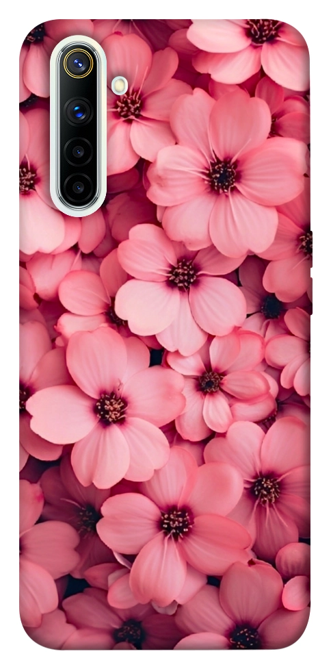 Чохол Pink flowers для Realme 6