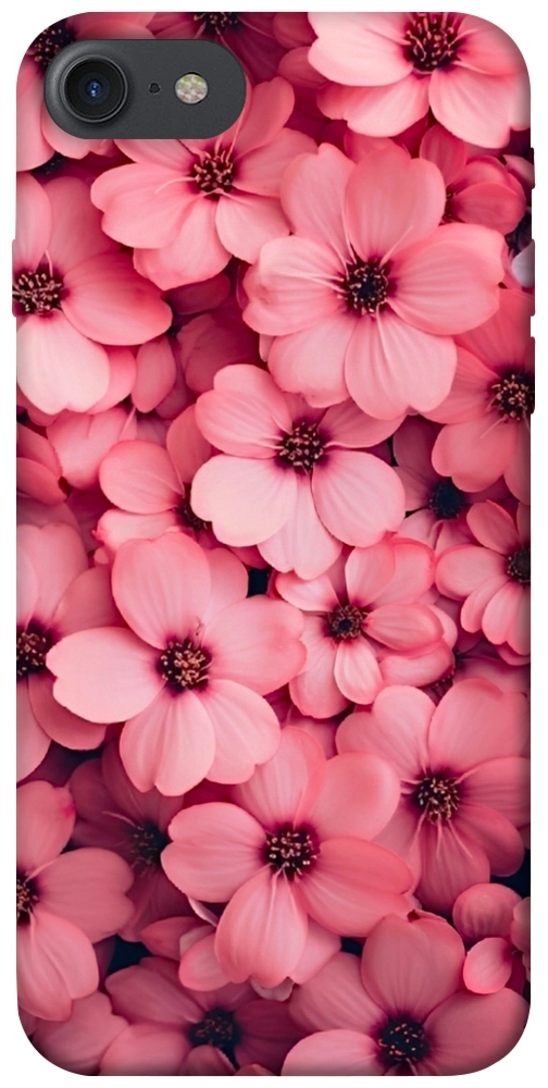 Чехол Pink flowers для iPhone 8