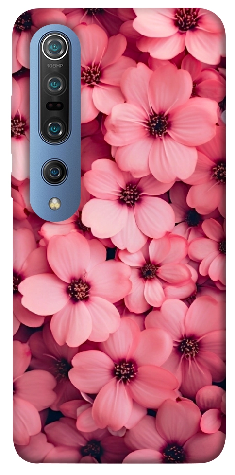 Чехол Pink flowers для Xiaomi Mi 10