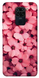 Чехол Pink flowers для Xiaomi Redmi Note 9