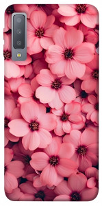 Чехол Pink flowers для Galaxy A7 (2018)