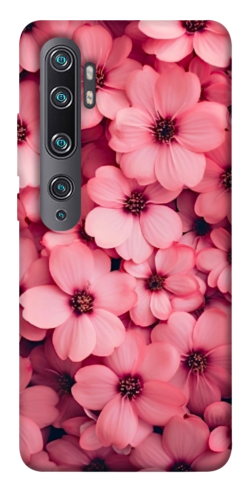 Чехол Pink flowers для Xiaomi Mi Note 10