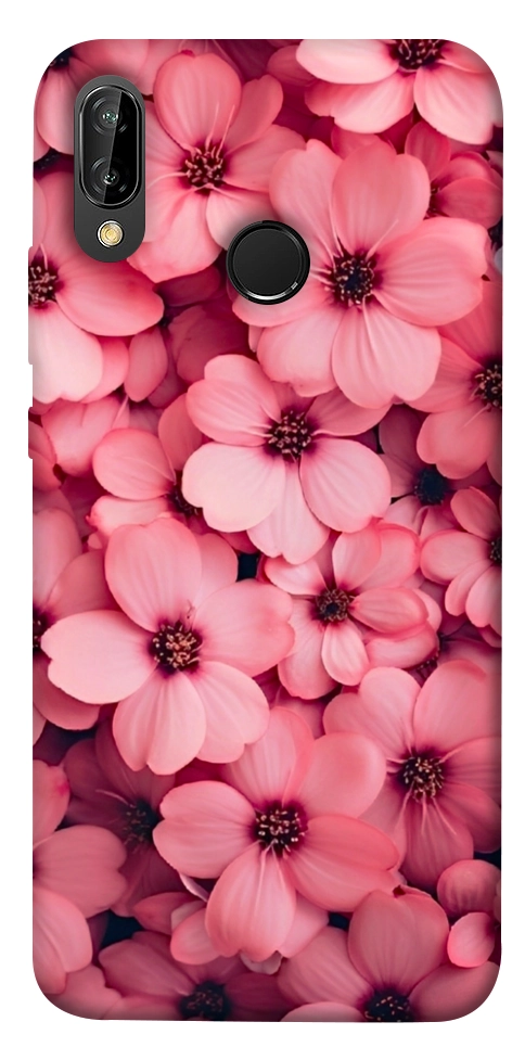 Чохол Pink flowers для Huawei P20 Lite