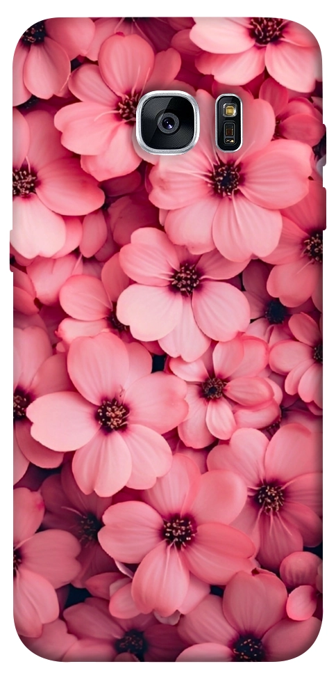 Чехол Pink flowers для Galaxy S7 Edge