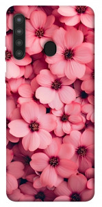 Чехол Pink flowers для Galaxy A21