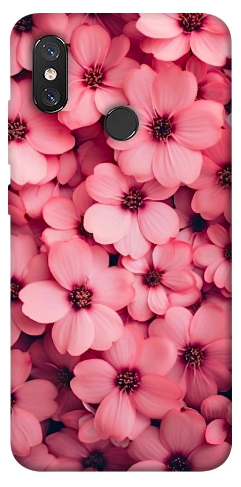 Чехол Pink flowers для Xiaomi Mi 8