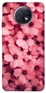 Чохол Pink flowers для Xiaomi Redmi Note 9T