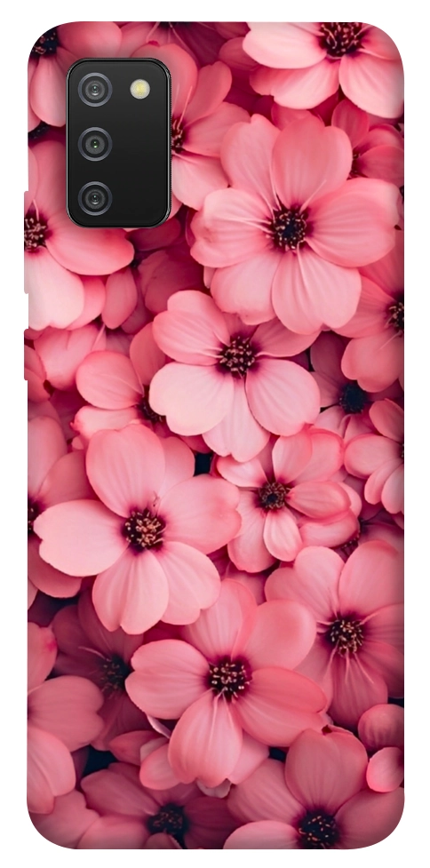 Чохол Pink flowers для Galaxy A02s