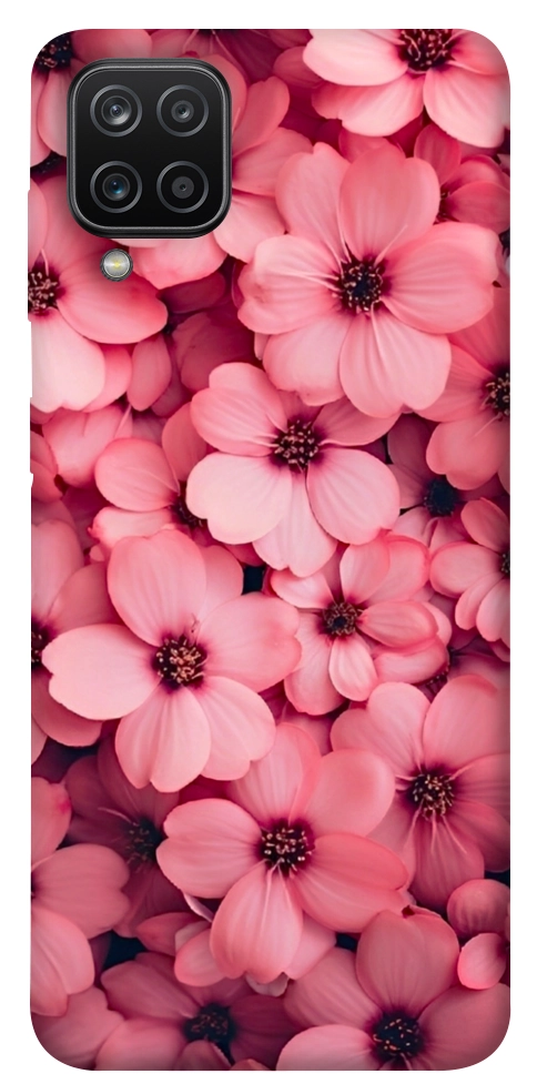 Чохол Pink flowers для Galaxy A12