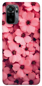 Чехол Pink flowers для Xiaomi Redmi Note 10S