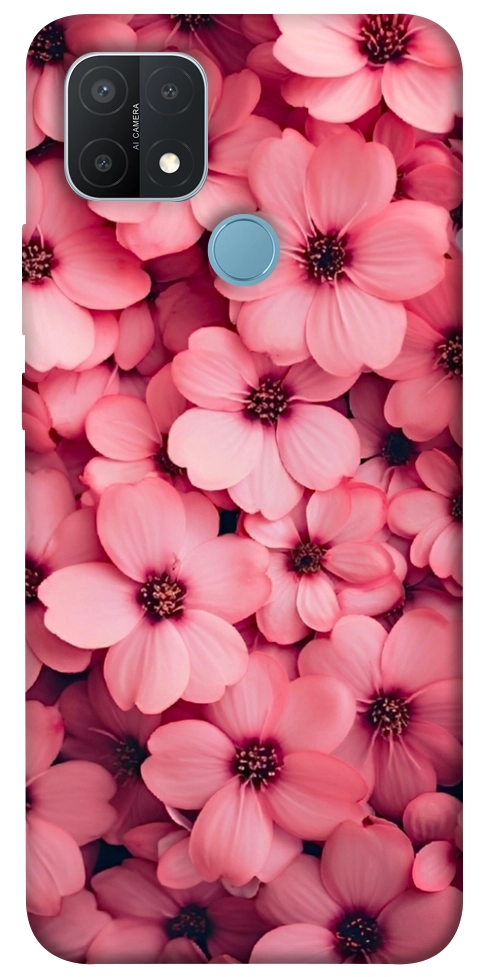 Чехол Pink flowers для Oppo A15