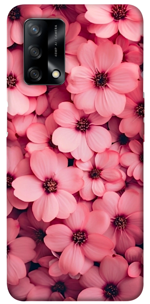 Чехол Pink flowers для Oppo A74 4G