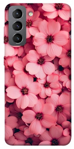 Чохол Pink flowers для Galaxy S21 FE