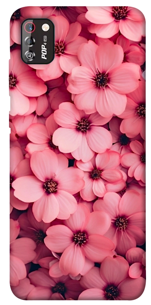 Чохол Pink flowers для TECNO POP 4 Pro