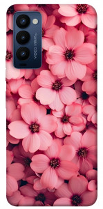 Чехол Pink flowers для Tecno Camon 18 P