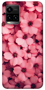 Чехол Pink flowers для Vivo Y33s