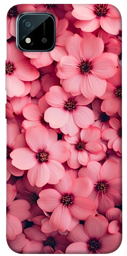 Чохол Pink flowers для Realme C20