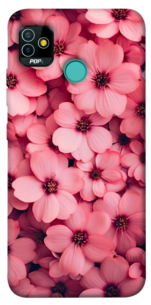 Чохол Pink flowers для TECNO Pop 5