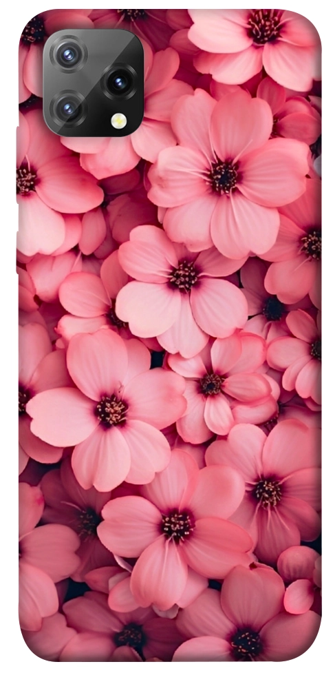 Чохол Pink flowers для Blackview A55