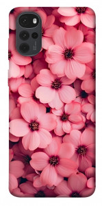 Чехол Pink flowers для Motorola Moto G22